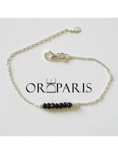 Bracelet Show Spinelle noir Argent 925