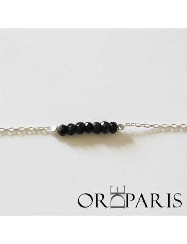 Bracelet Show Spinelle noir Argent 925